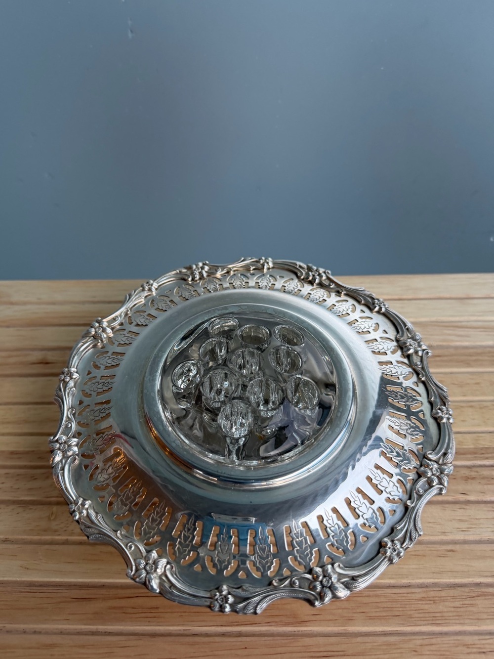 Vintage Sliver Plated Flower Frog